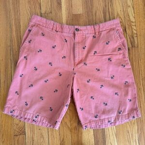 IZOD Saltwater Red & Blue Anchor Chino Shorts Size 40